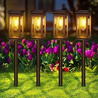 Solar Pathway Lights Outdoor, 8 Pack Upgraded Solar Outdoor Lights