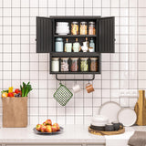 Bathroom Cabinet Wall Mounted with 2 Doors and Adjustable Shelf Metal Medicine Cabine