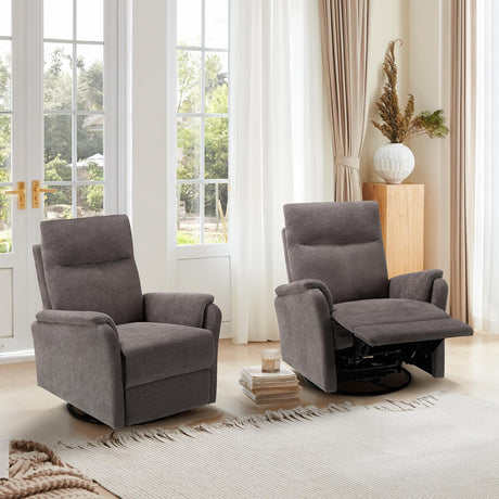 Chair, Living Room Glider Chairs Home Theater Seat with Footrest Cushion,