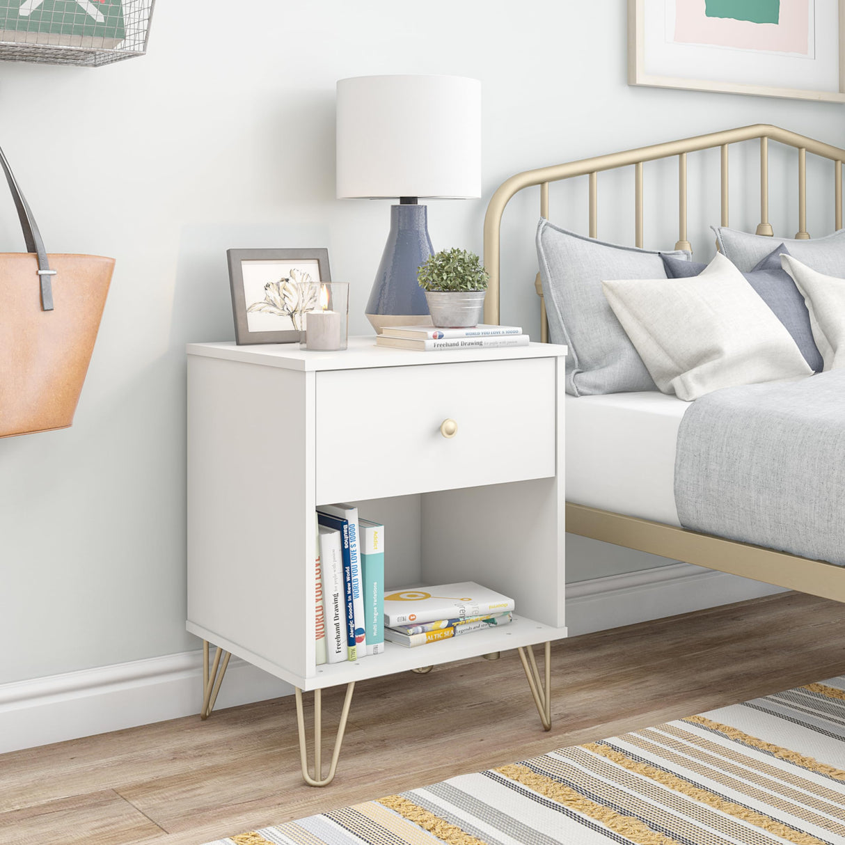 Finley, White Nightstand