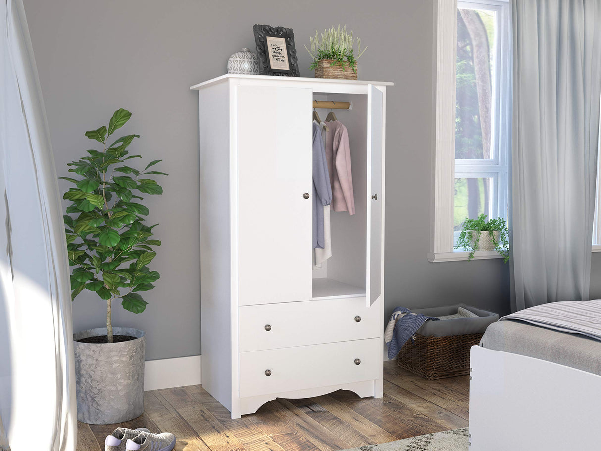 Sonoma Wardrobe Cabinet: Armoire Dresser for Bedroom with Adjustable Shelf.