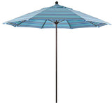 California Umbrella Venture Series Push Open Commercial Patio Umbrella, 9' Round, Sunbrella, ALTO908117-5416, Aruba