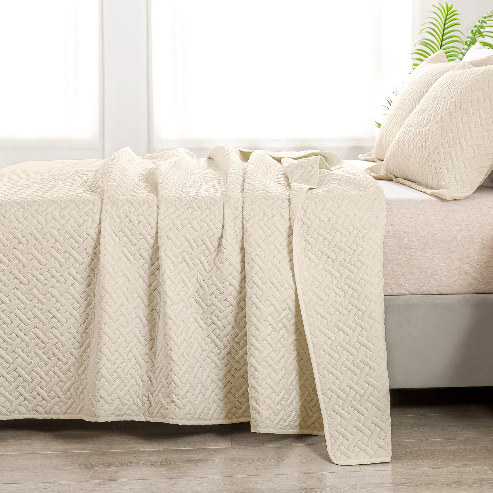 Quilt Set Full/Queen Size - Soft Lightweight Quilts Summer Quilted Bedspreads