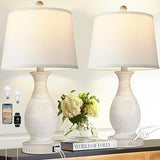 Table Lamps Set of 2, Bedside Touch Lamp with Dual USB Charging Ports