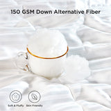 Bedsure Duvet Insert Lightweight Comforter, Quilted Cooling Duvet Insert, Ultra Soft Down Alternative Comforter with Corner Tabs (Queen, White)