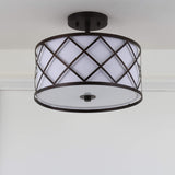 3505B Elizabeth 13.25" Metal LED Flush Mount, Contemporary,Transitional Dimmable,