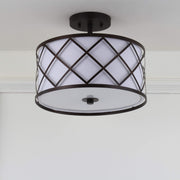 3505B Elizabeth 13.25" Metal LED Flush Mount, Contemporary