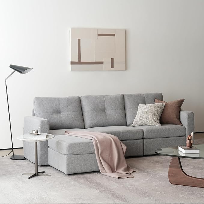 Seater with 2 Ottomans Sectional Modular Sofa Couch