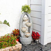 Outdoor Modern Circle Design Indoor Waterfall Garden Fountains Bowl Planter Water