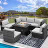 PE Wicker Patio Furniture Set Sectional High Back Large Size Sofa Sets