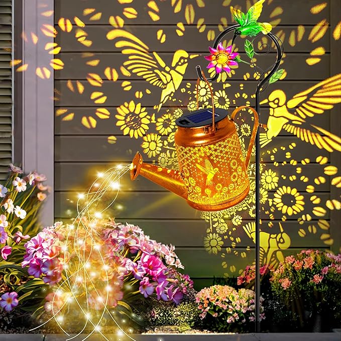 Solar Garden Lights Outdoor, Solar Watering Can Lights Garden Decor Gifts for
