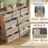 9-Drawer Dresser, Fabric Storage Tower for Bedroom, Hallway, Nursery, Closet,