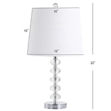 JYL5038A-SET2 Set of 2 Table Lamps Kevin 22" Glass/Metal LED Table Lamp