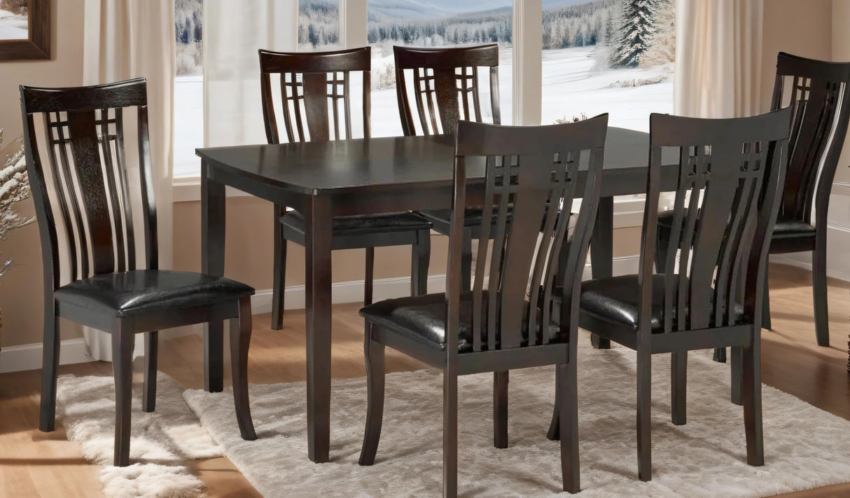 7-Piece Cappuccino Dining Room/Kitchen Table Set,