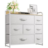 Fabric Dresser with 7 Drawers- Furniture Storage Tower, Chest of Drawer