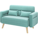 46" Small Modern Fabric Sofa Loveseat Mid Century 2 Seater Sofa Couch