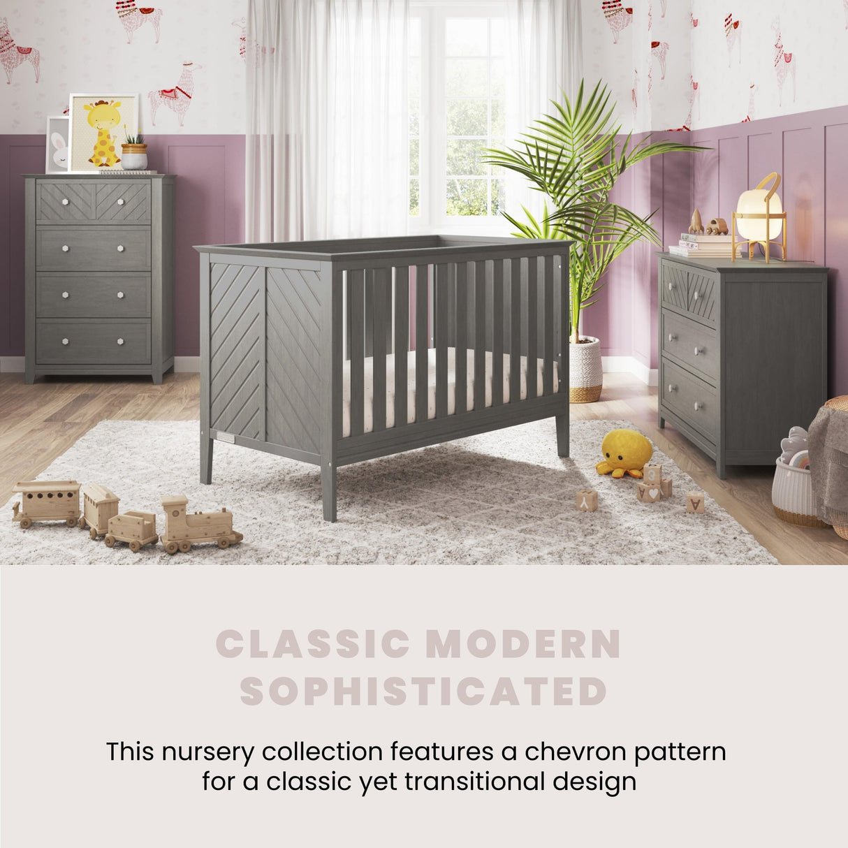 Child Craft Atwood 3-in-1 Convertible Crib, Baby Crib Converts to Day Bed, Toddler Bed, 3 Adjustable Mattress Positions, Non-Toxic, Baby Safe Finish (Lunar Gray)