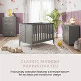 Child Craft Atwood 3-in-1 Convertible Crib, Baby Crib Converts to Day Bed, Toddler Bed, 3 Adjustable Mattress Positions, Non-Toxic, Baby Safe Finish (Lunar Gray)