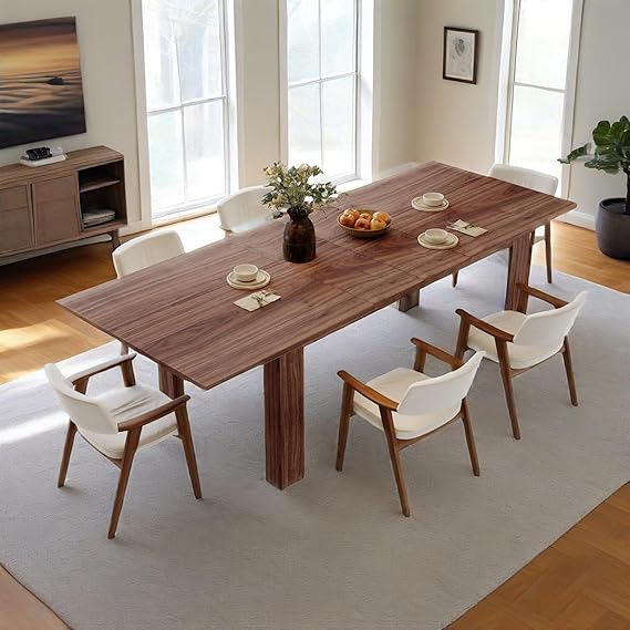 Extendable Dining Table 55-86 Inches Oak