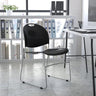 Black Ultra-Compact School Stack Chair - Office Guest Chair/Student Chair