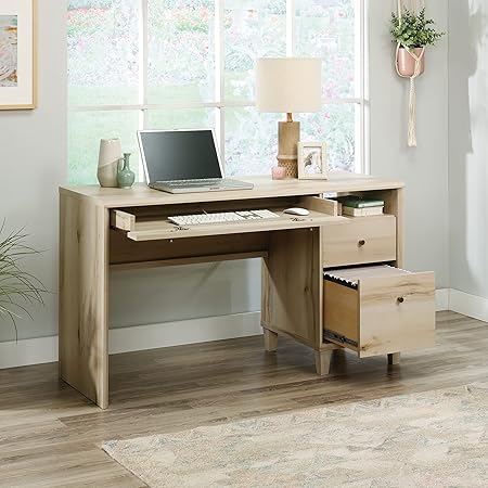 Willow Place Desk, L: 52.13" x W: 19.29" x H: 29.61", Pacific Maple Finish