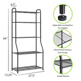 5-Tier Plant Shelf for Indoor Outdoor, Waterproof Metal Tall Plant Stand