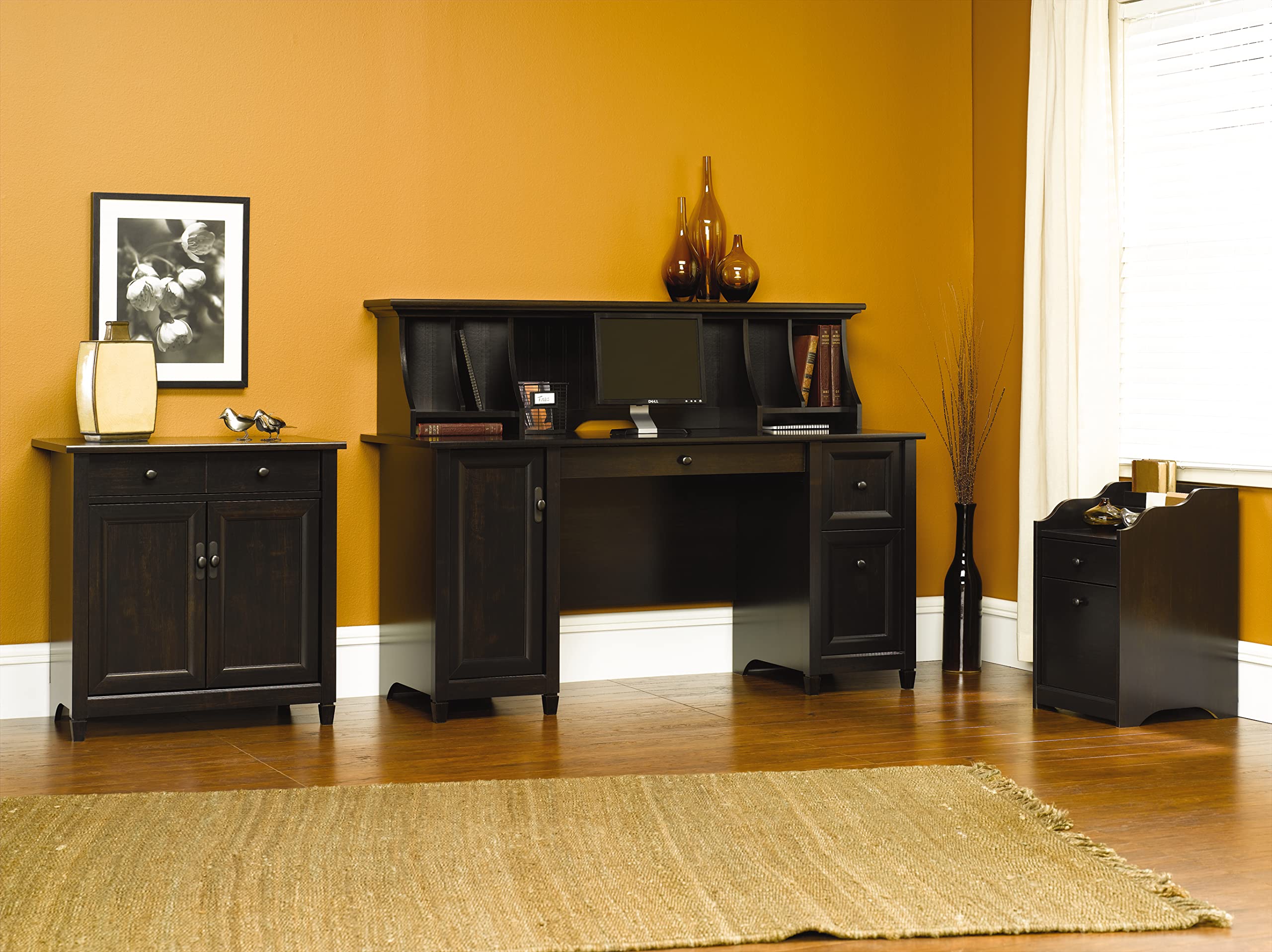 Edge Water Computer Desk with Storage Drawers, Home Office, L: 59.06" x W: 23.23" x H: 29.02"