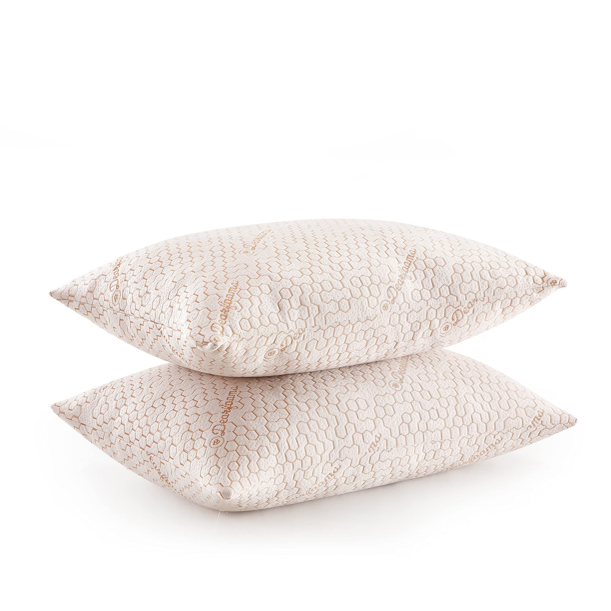 Copper Infused Knit Bed Pillows, Standard/Queen Size 20"x28", 2 Count