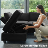 Modular Sectional Sofa U Shaped Sectional Couch with Reversible Chaises Velvet