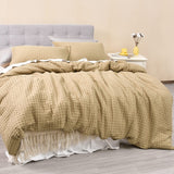 100% Cotton Waffle Duvet Cover Full, Ultra Soft Skin-Friendly Duvet Cover Set for All Season