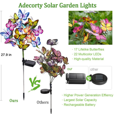 Solar Garden Lights Solar Lights Outdoor Waterproof Decorative 4 Pack with