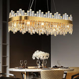 Luxury Modern Crystal Chandelier, L40'' Dining Room Chandelier Over Table