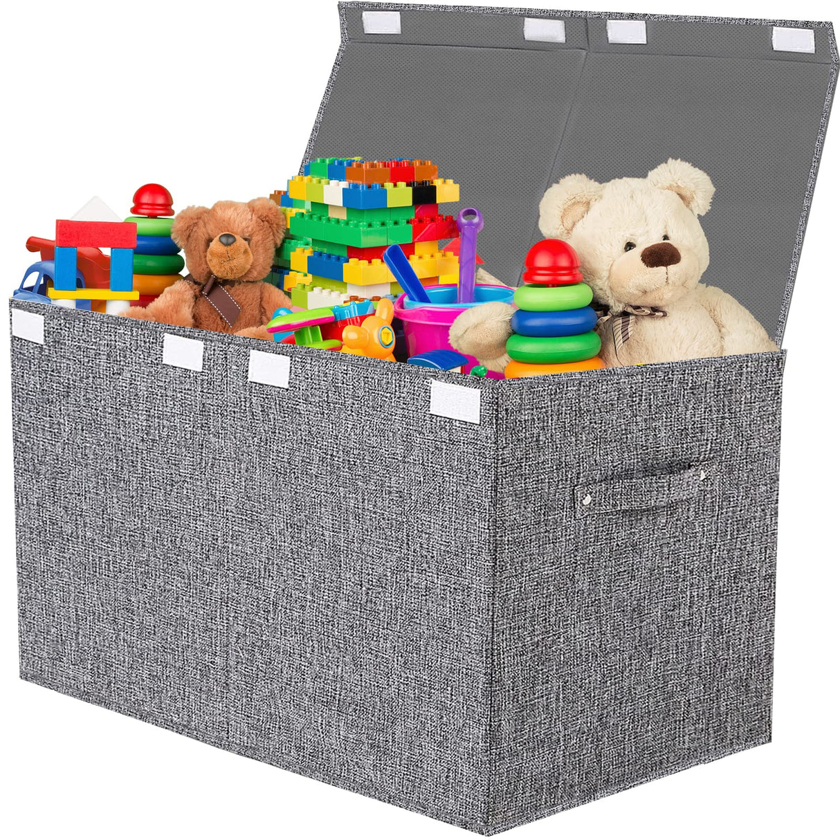 Large Toy Box Chest Storage with Lid - Collapsible Kids Toys Boxes Organizer Bins Baskets