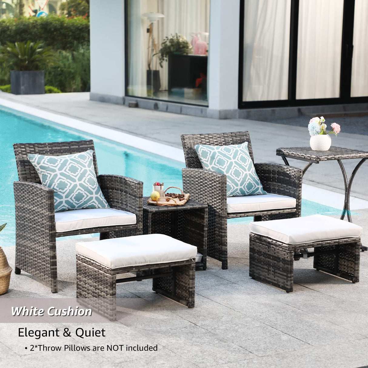 6 Piece Patio Furniture Conversation Set