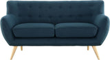 Remark Mid-Century Modern Sofa With Upholstered Fabric In Sunny