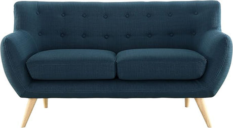 Remark Mid-Century Modern Sofa With Upholstered Fabric In Wheatgrass