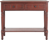 American Homes Collection Samantha Distressed/Cream 2-Drawer Console Table
