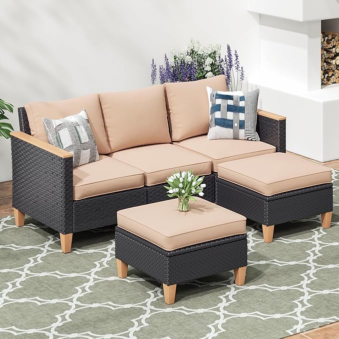 Outdoor Furniture Set, 7 Piece Patio Sectional Furniture Set with Cushions