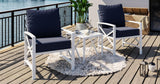 3 Pcs Outdoor Patio Furniture Set, Patio Bistro Set Wicker Conversation Set