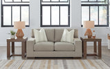 Design by Ashley Maggie Contemporary Loveseat for Living Room, Light Brown