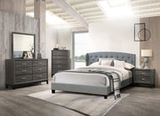 Polyfiber Upholstered Cal Size Bed