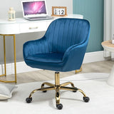 NORDICANA 360° Home Office Task Chair, Swivel Desk Chair, Upholstered Velvet