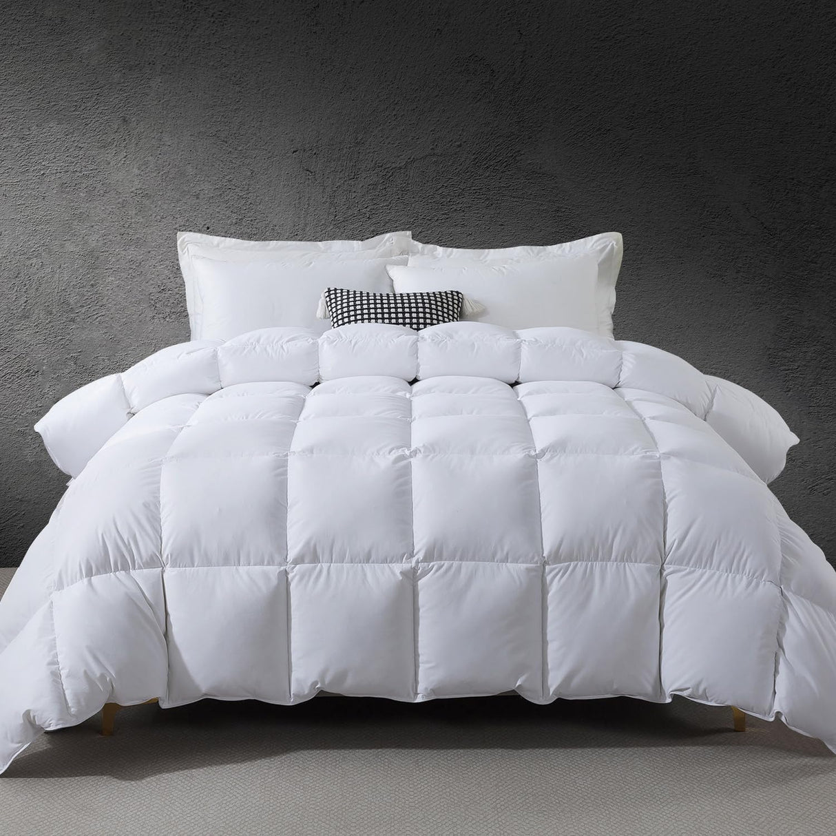 Luxury Goose Down Comforter Queen Size,Premium Hotel collecton Duvet Insert for All S