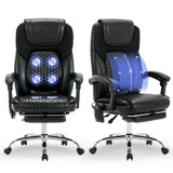 Executive Office Chair with Massage, Heat & Footrest - Ergonomic High-Back Recliner