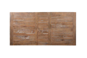 Steve Silver Furniture Modern Ranch Dining Distressed Heirloom Aesthetic, 80-Inch Length with Leaf, Driftwood Finish, Chamfered Legs Table, Brown