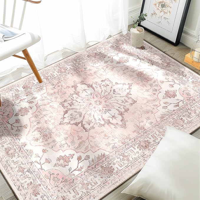 Area Rugs 5x7, Washable Rug, Non-Slip, Rugs for Living Room, Kitchen Rugs, Rugs