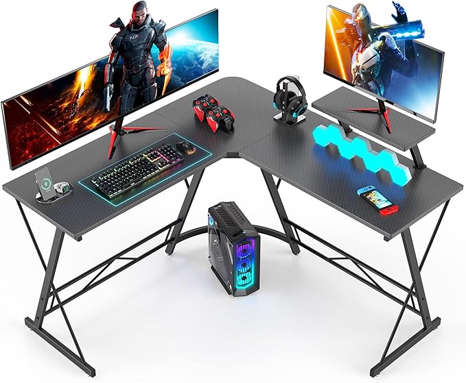 63" L Shaped Computer Desk, Corner Desk, Home Office Desk