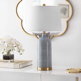 Stark Blue Glass 27-inch Bedroom Living Room Home Office Desk Nightstand Table Lamp