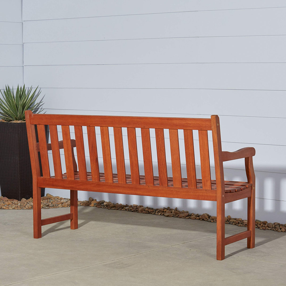 Atlantic Red Brown 5Ft Slatted Eucalyptus Wooden Garden