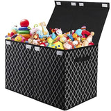 Toy Box Chest Organizer Bins for Boys Girls Kids, Large Collapsible Fabric Storage Container with Flip